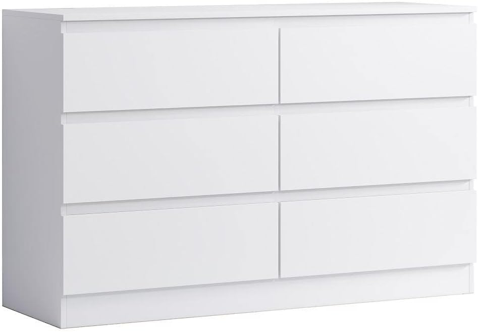 6 Drawer Chest of Drawers Matt White