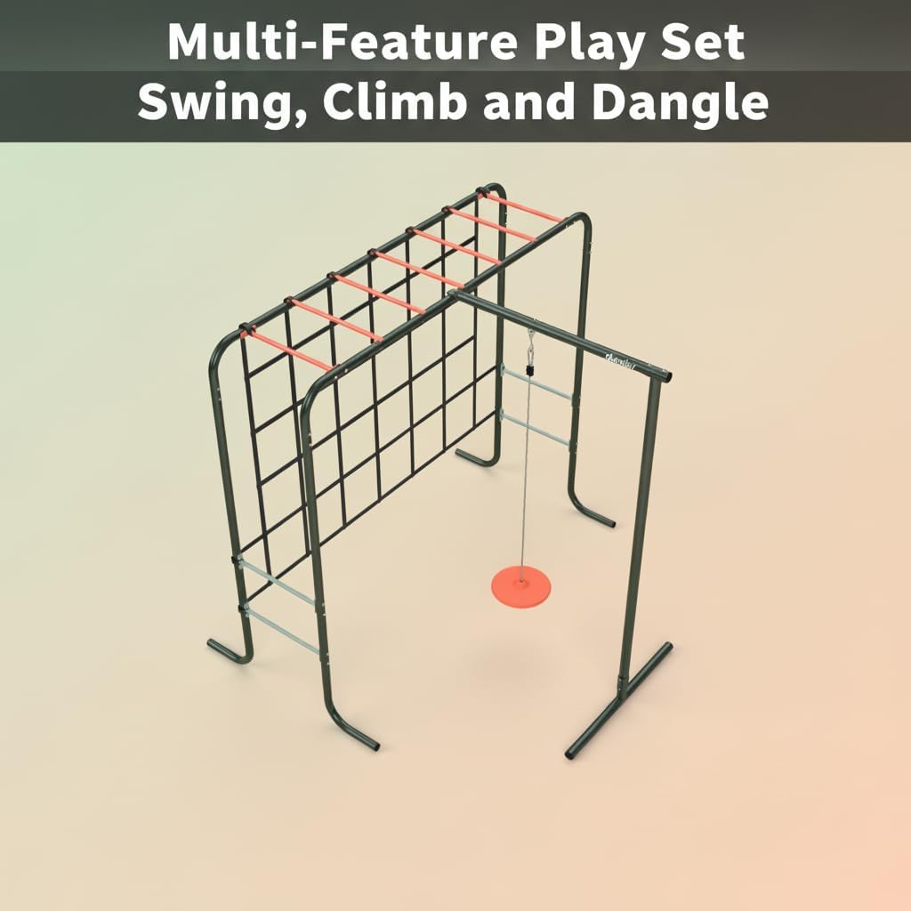 Outdoor Climbing Frame with Monkey Bars