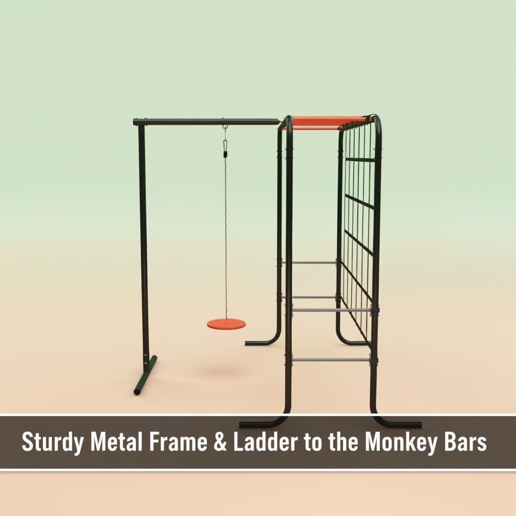 Outdoor Climbing Frame with Monkey Bars