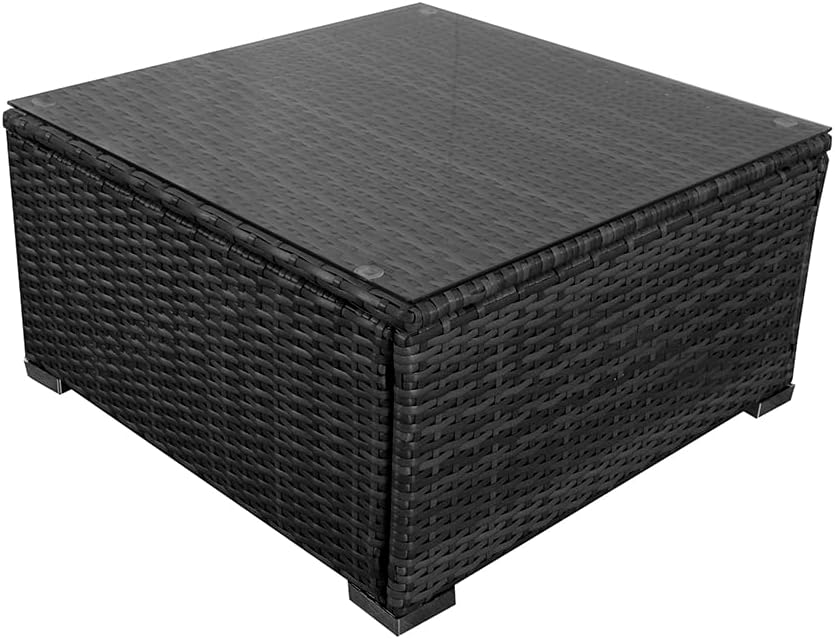 Rattan Garden Furniture Corner Sofa Set with Storage Box