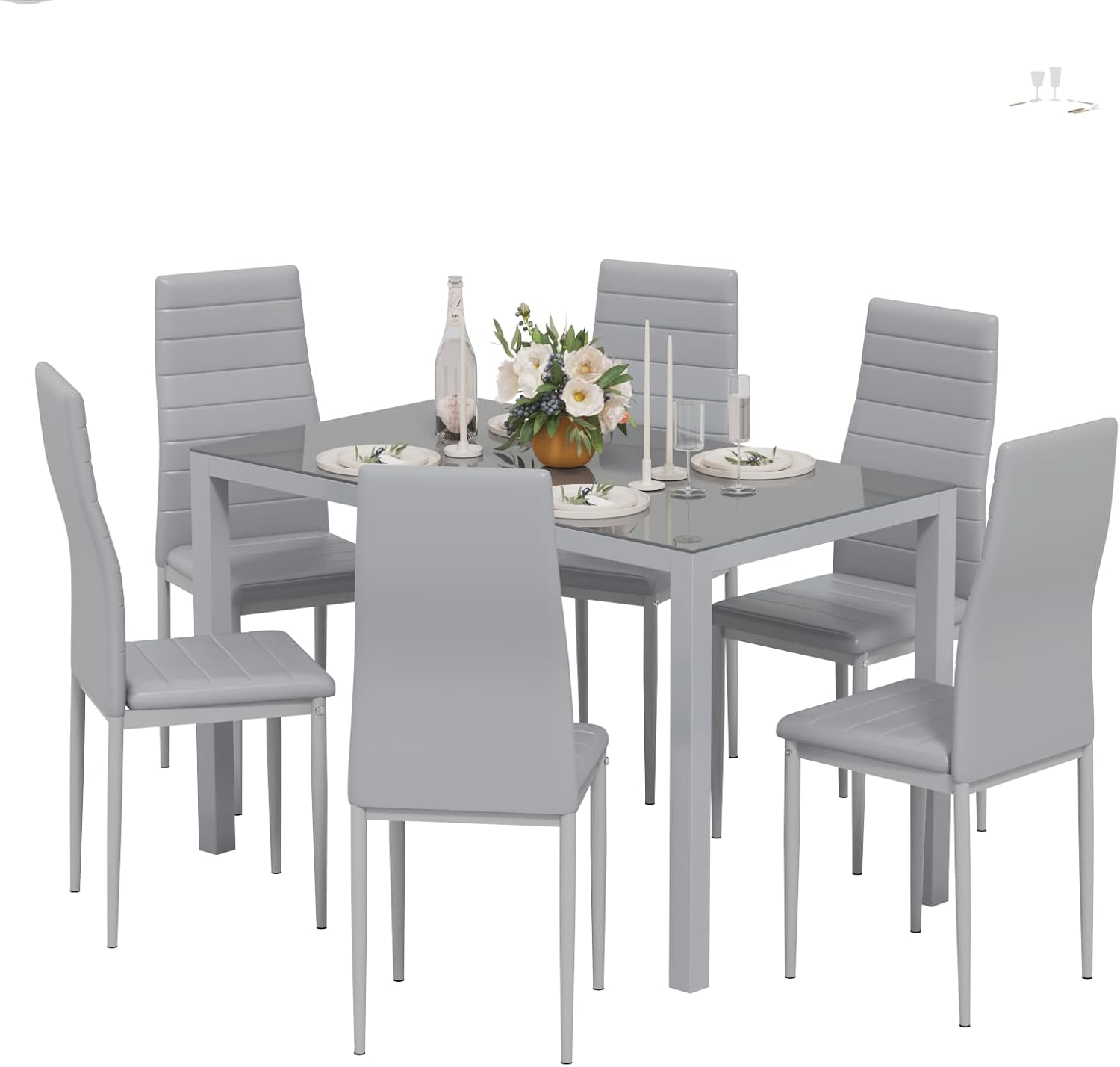 Dining Table and Chairs Set 6