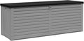 390L Garden Storage Box Waterproof Plastic Outdoor Storage Box with Lockable Lid