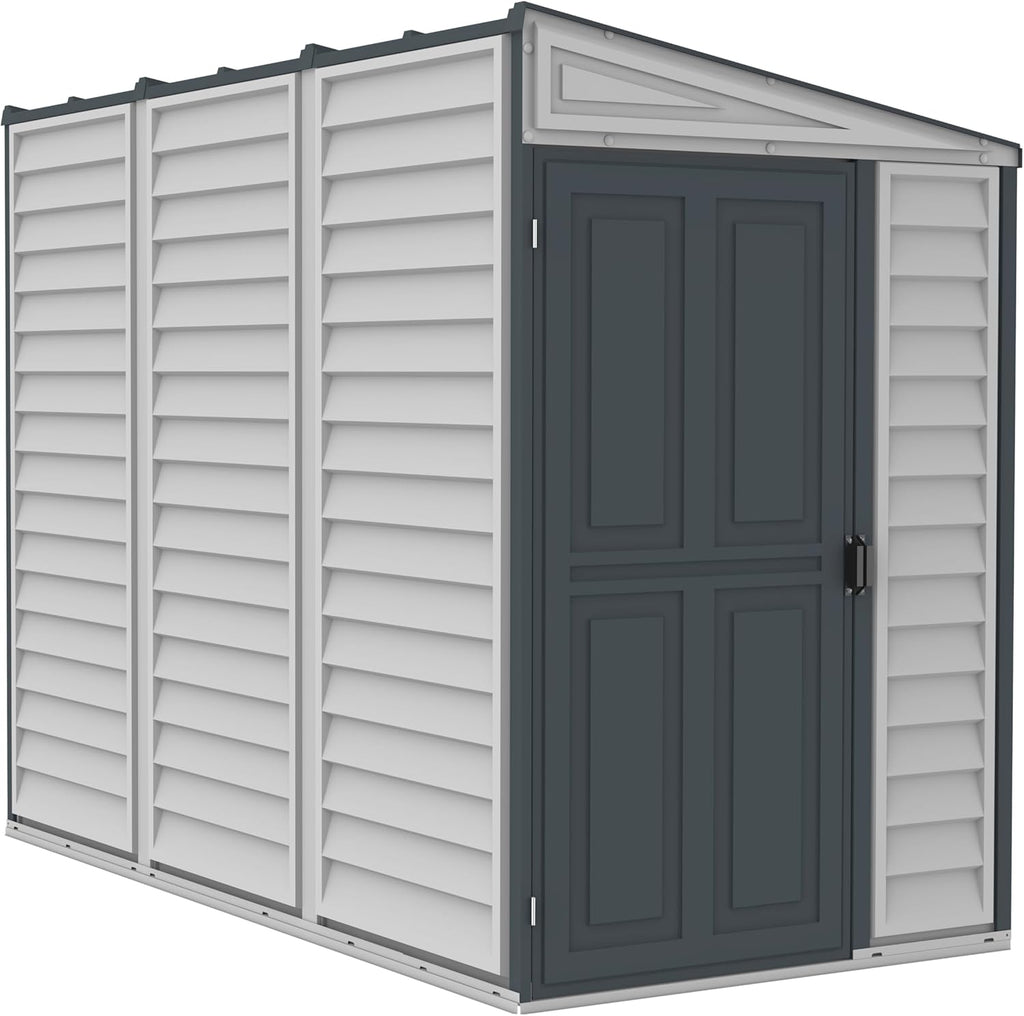 4 x 8 (2.95 m2) Plastic Garden Shed with Metal Foundation Kit