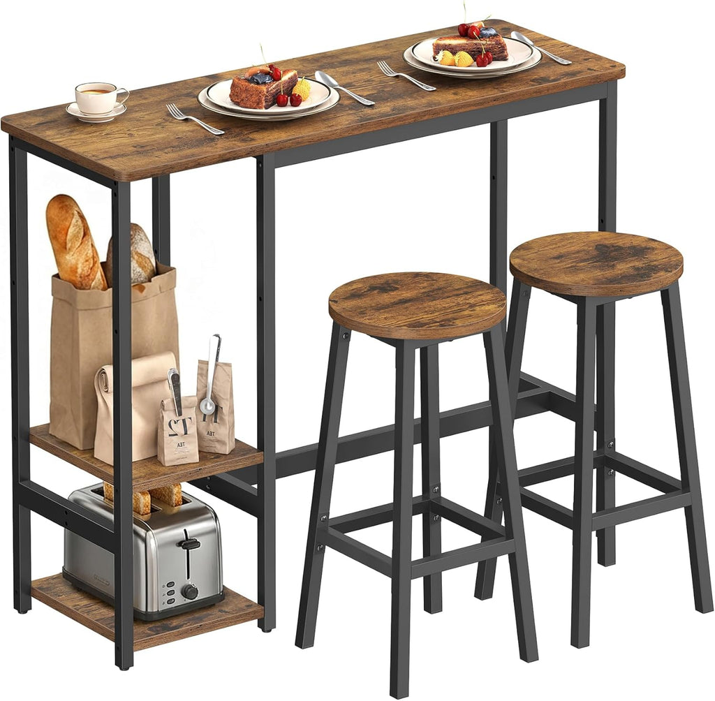 Table Set with 2 Stools