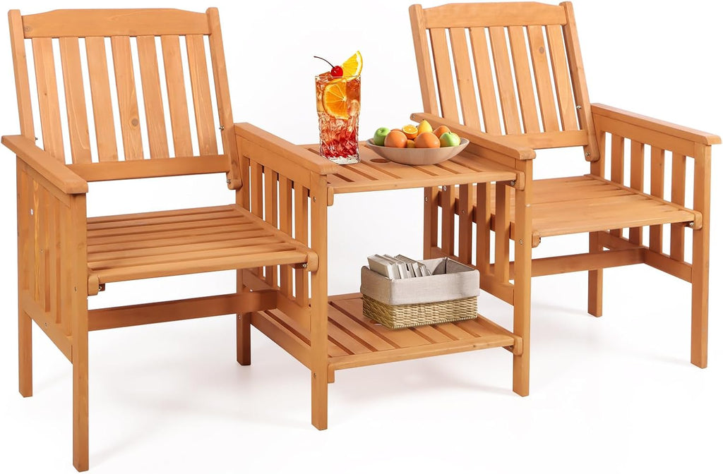 Wooden Outdoor Loveseat