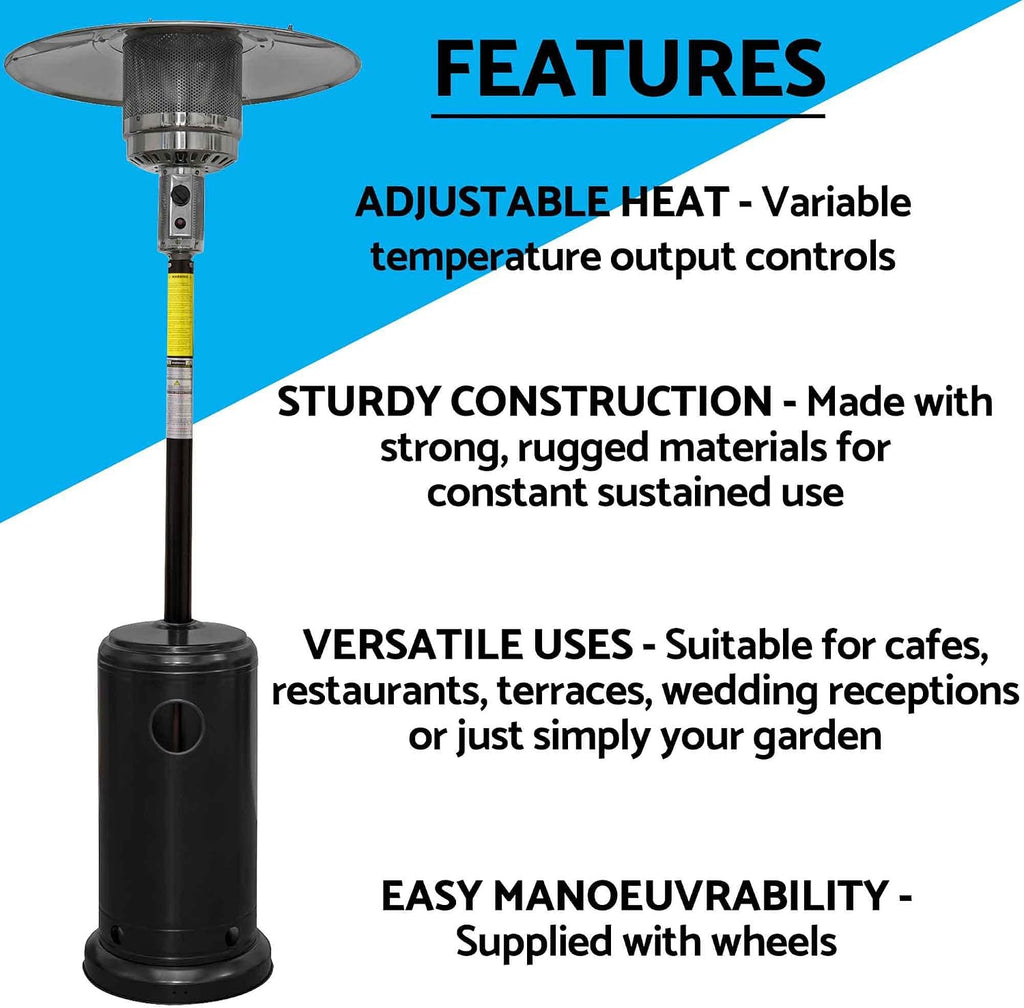 Patio Heater 13kW with wheels for Commercial &amp; Domestic Use