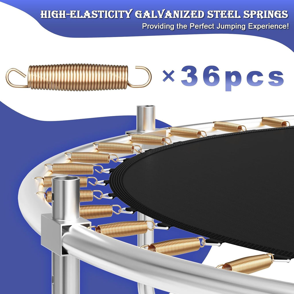 6/8/10/12ft Outdoor Trampoline with Safety Enclosure Net - Complete Outdoor Garden Trampoline for Kids &amp; Adults Spring Tool Home Fitness Family Play Equipment