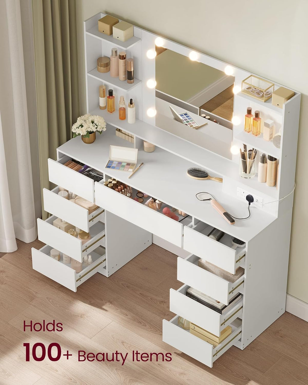 Dressing Table with LED Mirror