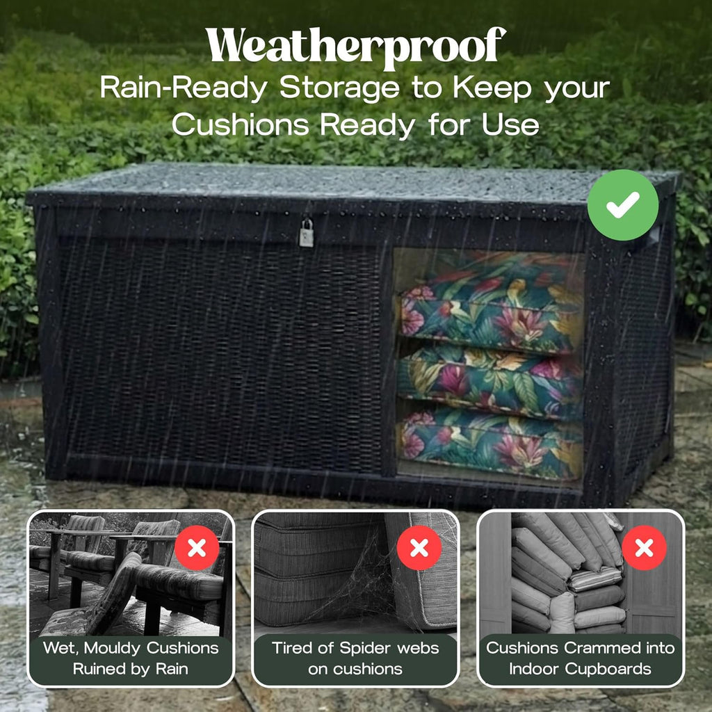980L XXL Garden Storage Box &amp; Bench Seat