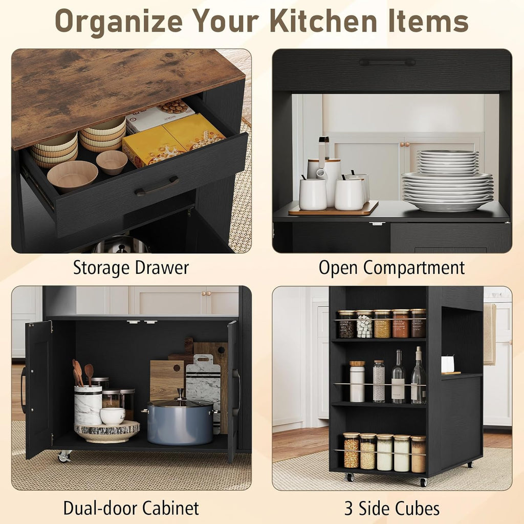 Kitchen Storage Trolley on Wheels