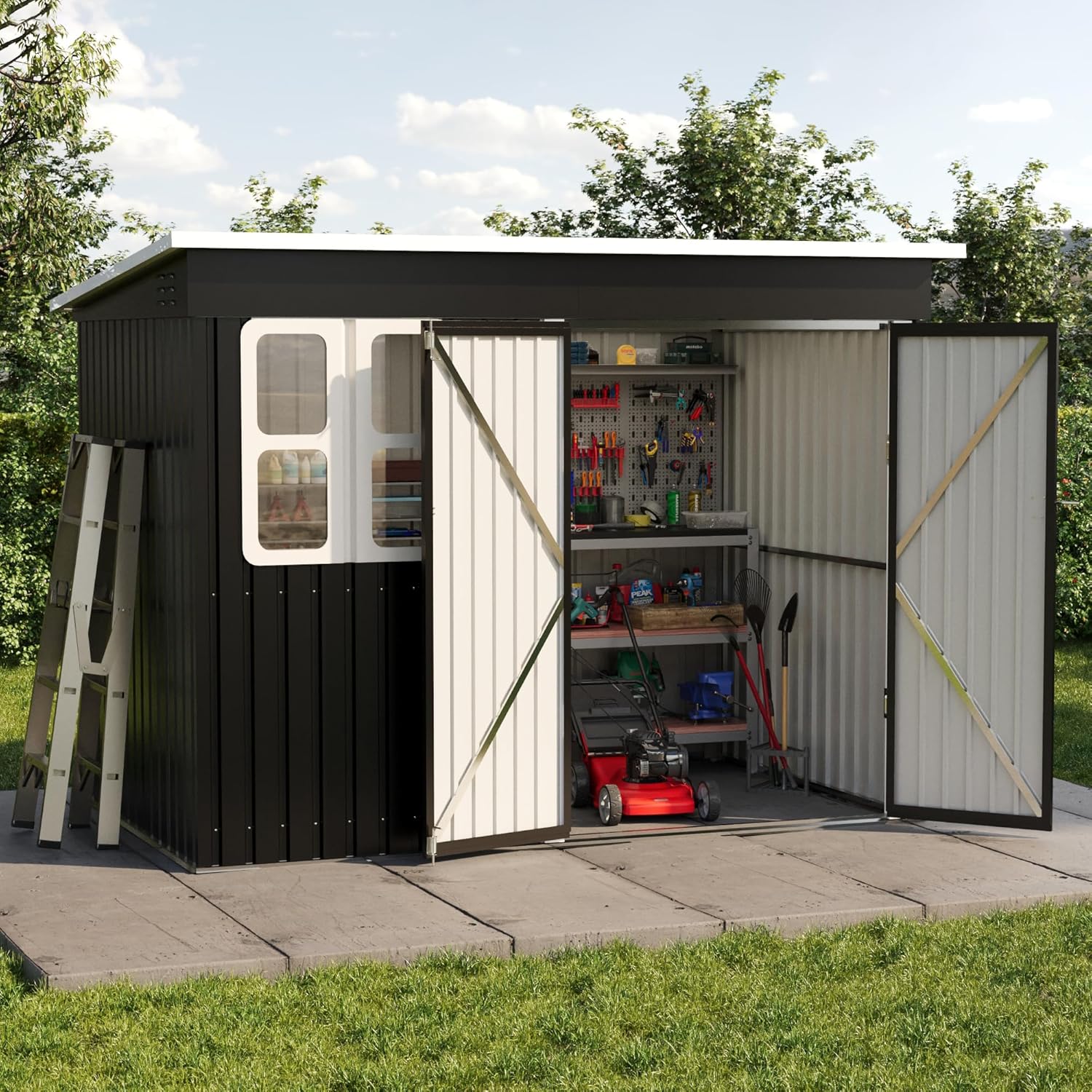 Metal Garden Shed 8.5 x 6ft